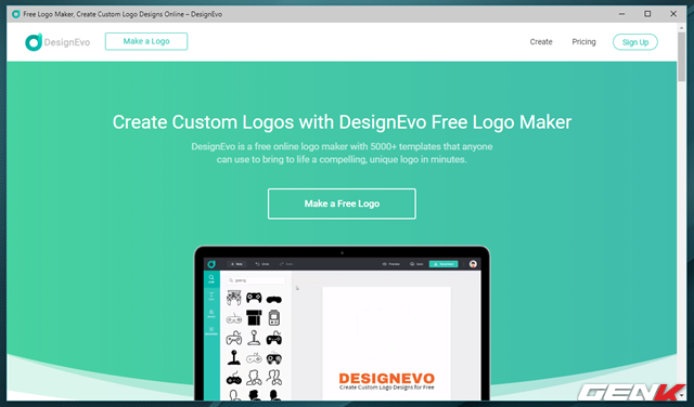 Thiết kế logo online free cực đẹp và độc đáo với DesignEvo
